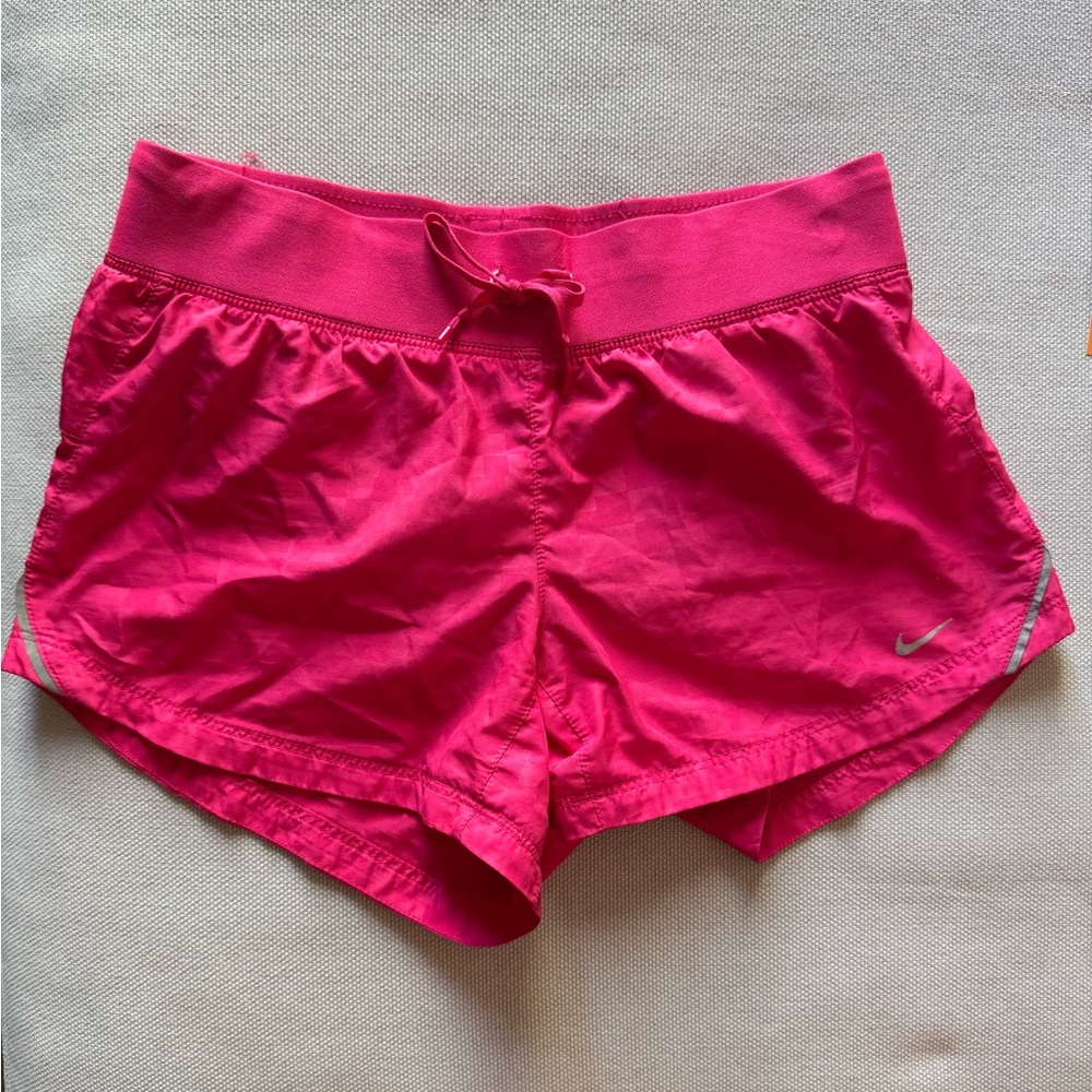 Nike Dryfit Running Shorts Y2K Hot Pink Checkered Size Small